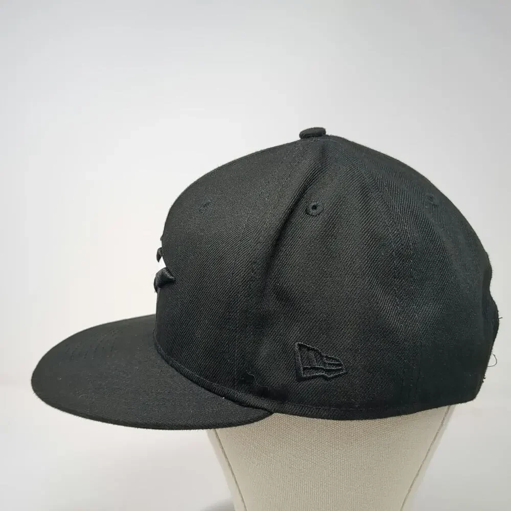 New Era Snapback Hat Black One Size Paper Plane 9FIFTY Flat Brim Stars Stripes